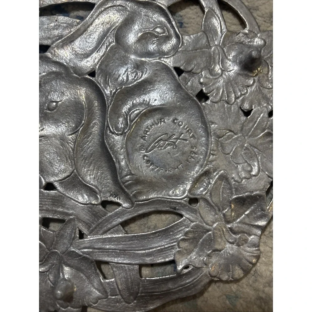 Lot Of  19 Pc Vintage Arthur Court Bunny Rabbits Aluminum Various Items Amazing